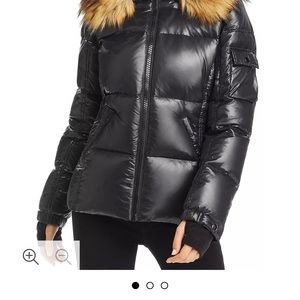 Aqua Gloss Allie Faux Fur Trim Puffer Jacket